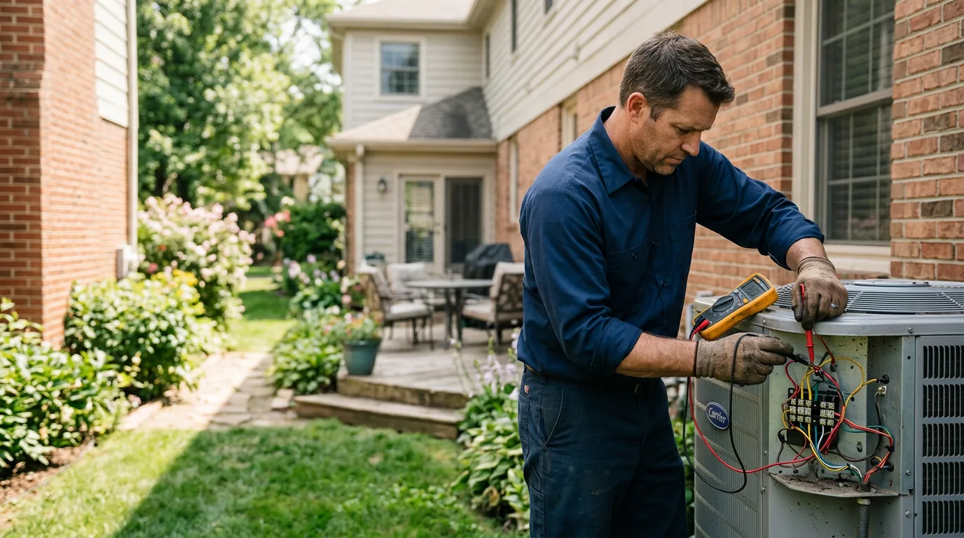 HVAC technician working near Lingle, WY